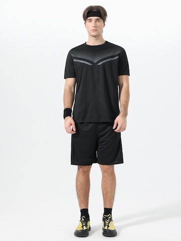 YOUTHUP Tracksuit 'Belüftung' in Black: front