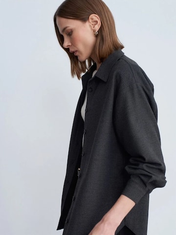 Dilvin Shirt 'Hemden' in Grijs: voorkant