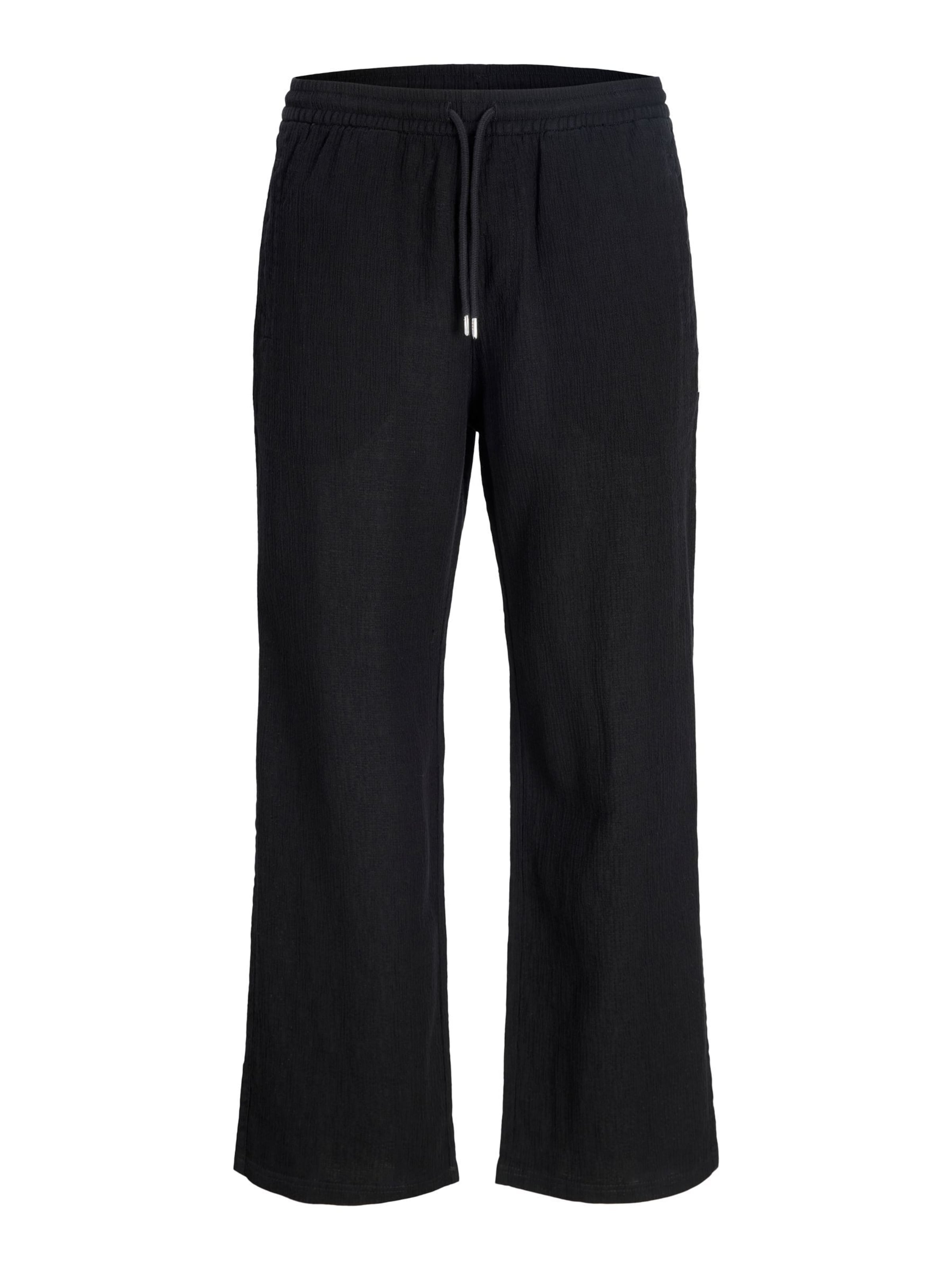 JACK & JONES - Pierna ancha Pantalón en negro: frente