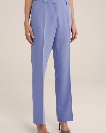 WE Fashion Regular Pleated Pants in Purple: front