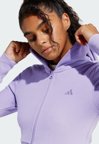 ADIDAS SPORTSWEAR Athletic Zip-Up Hoodie 'Seasonal Essentials' in Purple