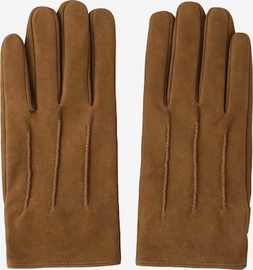 Hackett London Vingerhandschoenen 'Commuter' in Bruin: voorkant