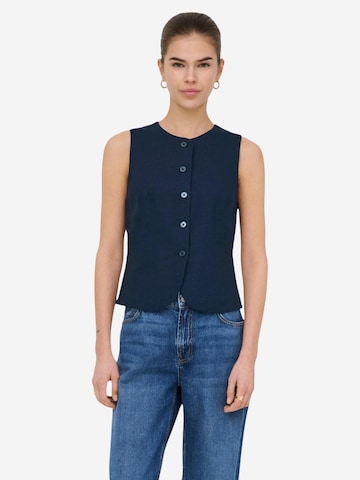 Tailleur 'Onlgoa S/L Linen Bl Waistcoat Cc Tlr 15363724' di ONLY in blu: frontale