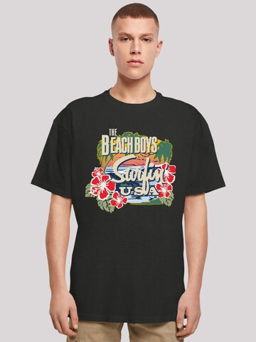 F4NT4STIC Shirt 'The Beach Boys Tropical' in Zwart: voorkant