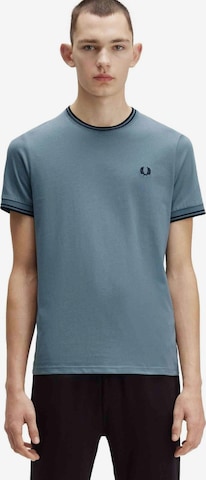 Fred Perry - Camisa 'Camiseta fred perry azul contrast ribeted tee' em azul: frente