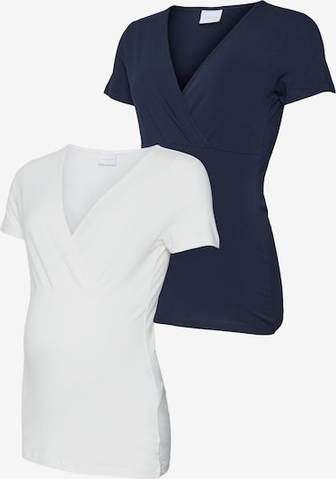 MAMALICIOUS Shirt 'Kate Tess' in de kleur Navy / Wit, Productweergave