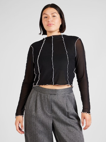 Noisy May Curve Shirt 'CARRIE' in Black: front