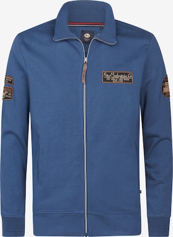 Petrol Industries Sweatjacke 'Kenosha' in Blau: Vorderseite