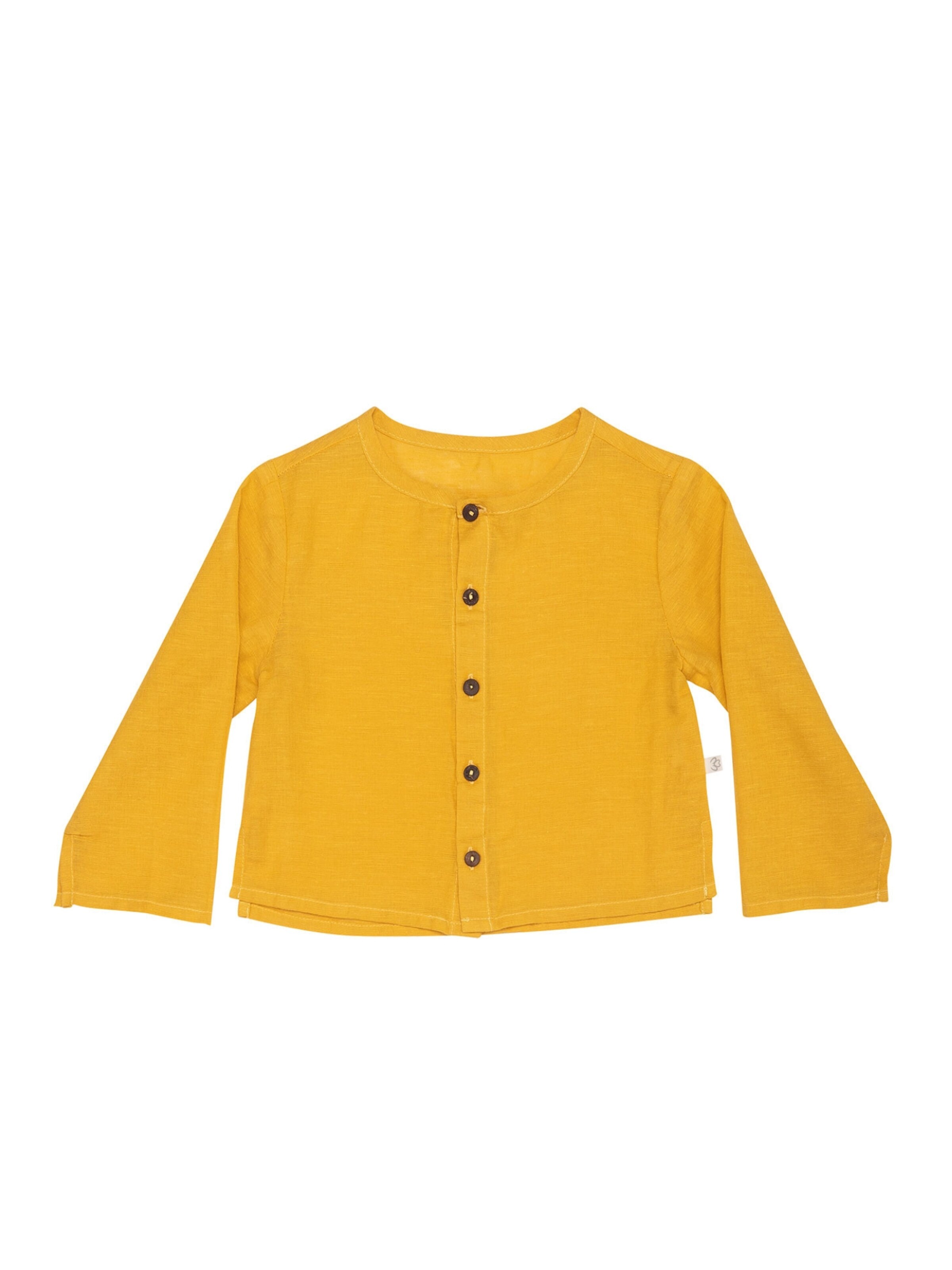 OrganicEra Strickjacke 'OrganicEra Hemp Jacket Mustard'‌‌‌ in Gelb: Vorderseite