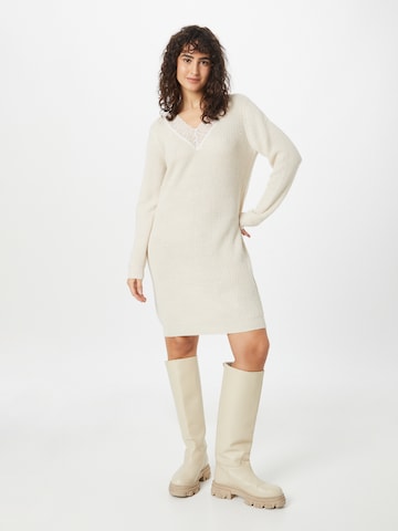 VILA Knitted dress 'GLACY' in Beige: front