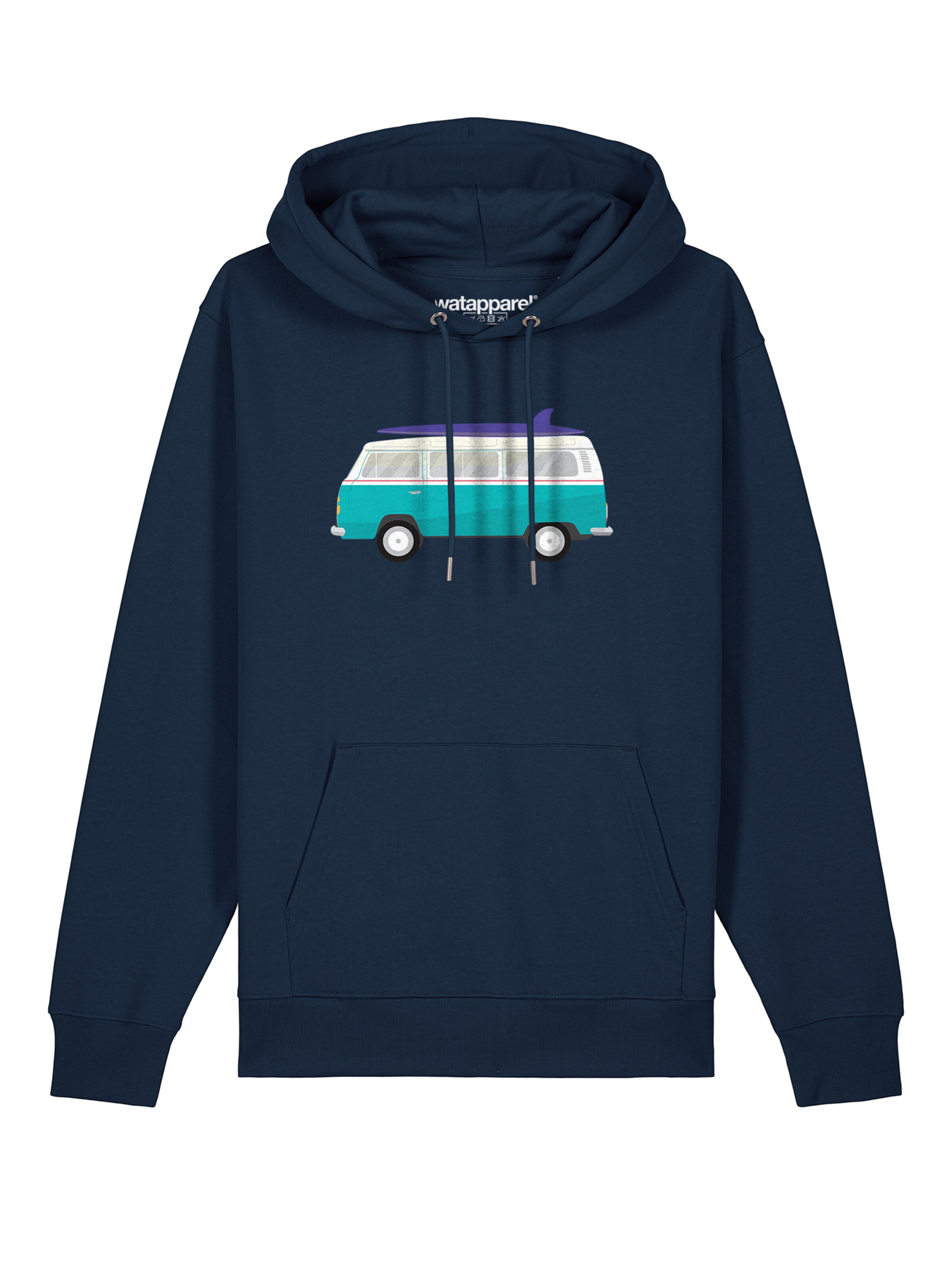 Watapparel Sweatshirt 'California Dream' in Blau: Vorderseite