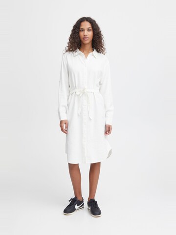 ICHI - Vestido camisero ' Lino ' en blanco