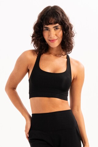 Justever Bustier Sport bh in Zwart: voorkant