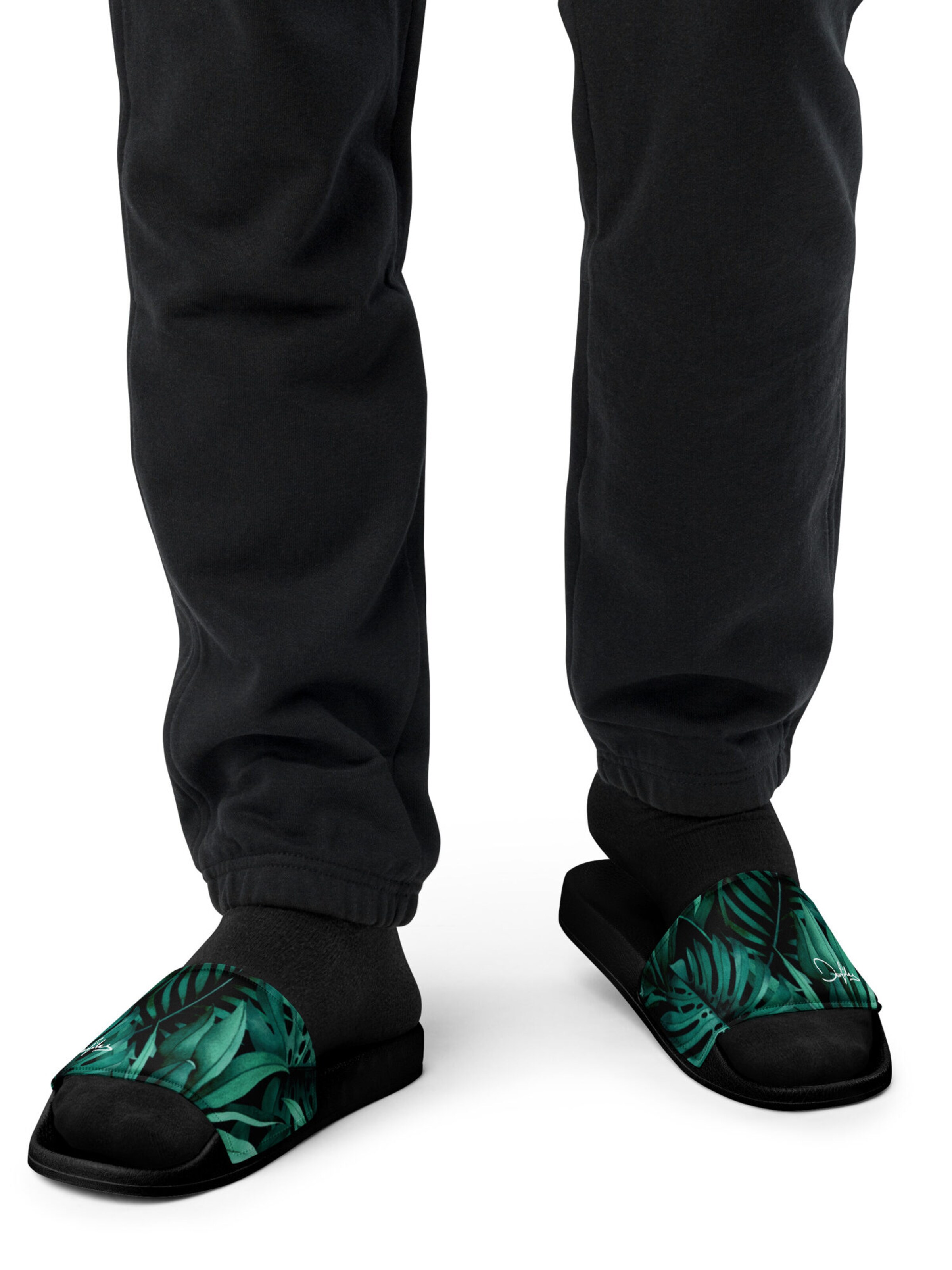 DECALVIBES Slippers 'Palm Leaves' in Green