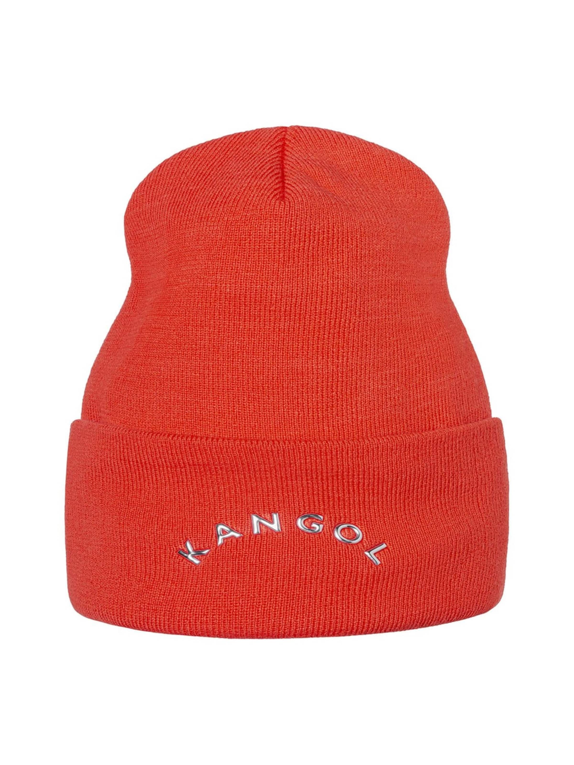 KANGOL Hat 'Y2K Balaclava Cherry Glow Hat' in Orange: front