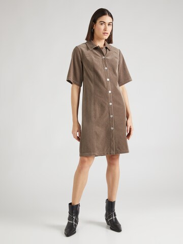 Abito camicia 'Meggy' di Soft Rebels in marrone: frontale