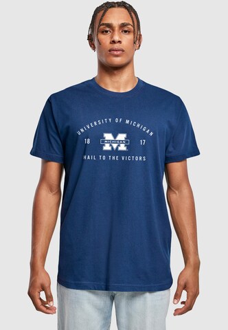 Merchcode Shirt 'Michigan University - Hail To The Victors 1817' in Blauw: voorkant