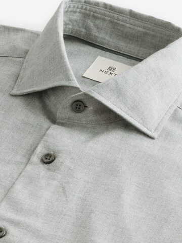 Next Regular fit Button Up Shirt in Grey