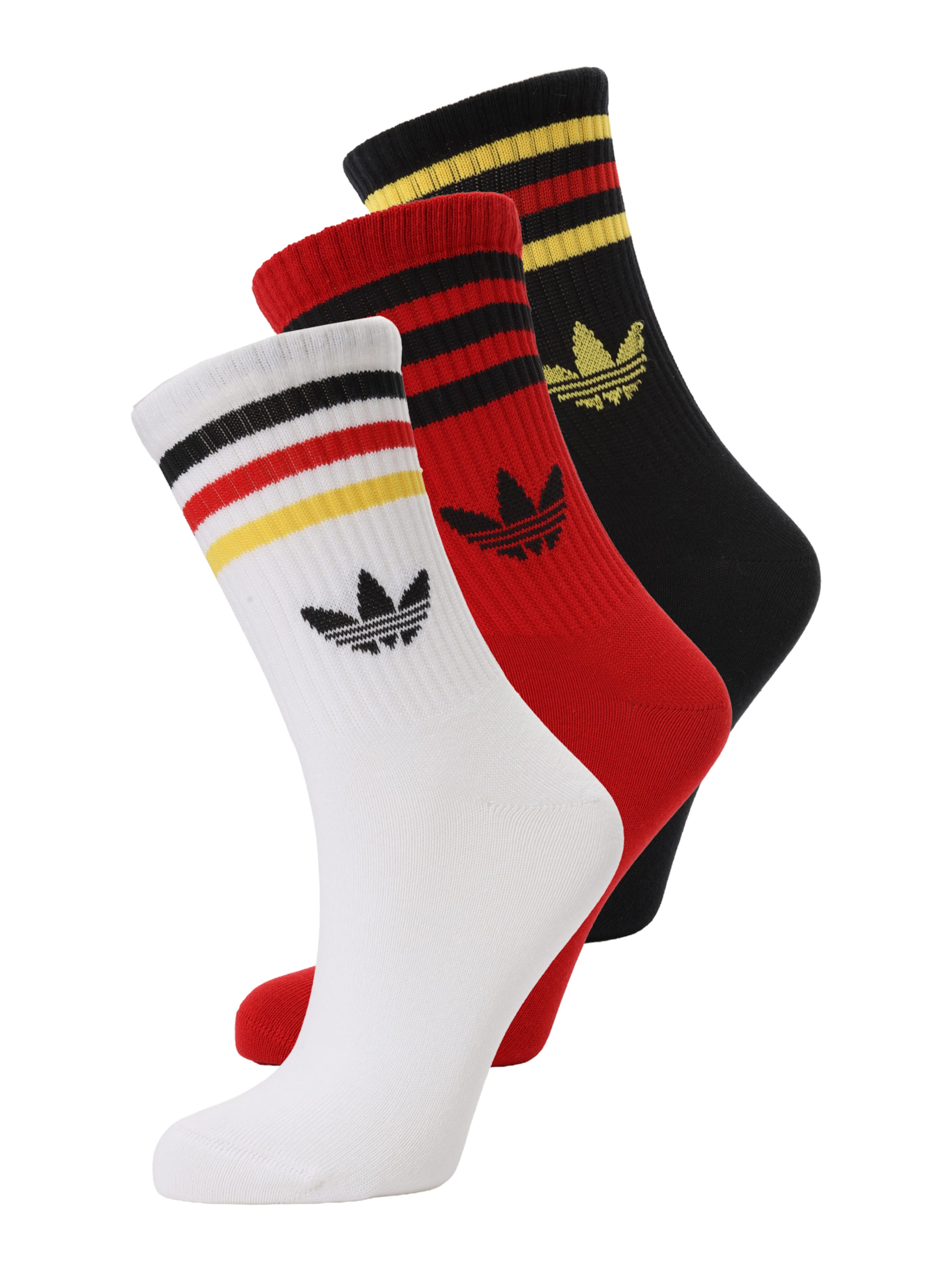 ADIDAS ORIGINALS Athletic Socks in Red: front