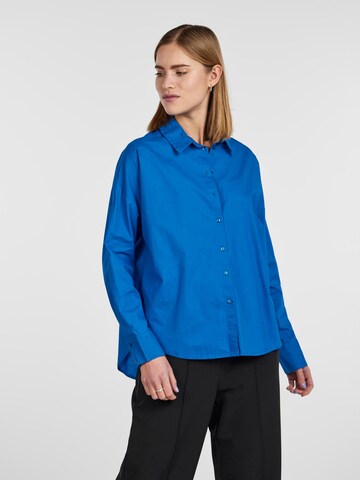 PIECES Blouse 'Tanne' in Blauw: voorkant