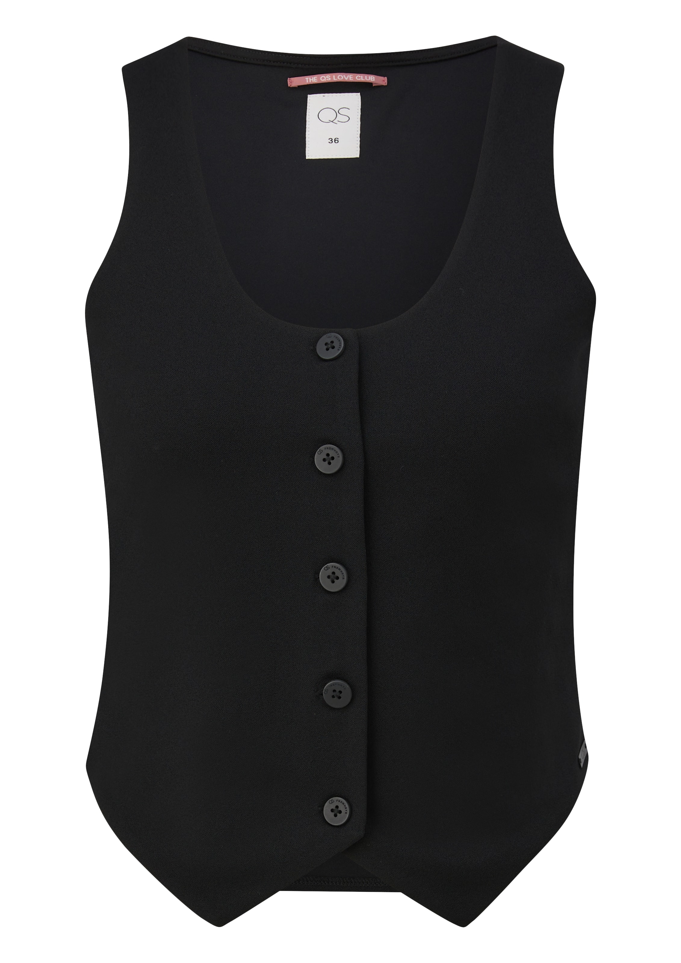 QS Bodywarmer in Zwart: voorkant