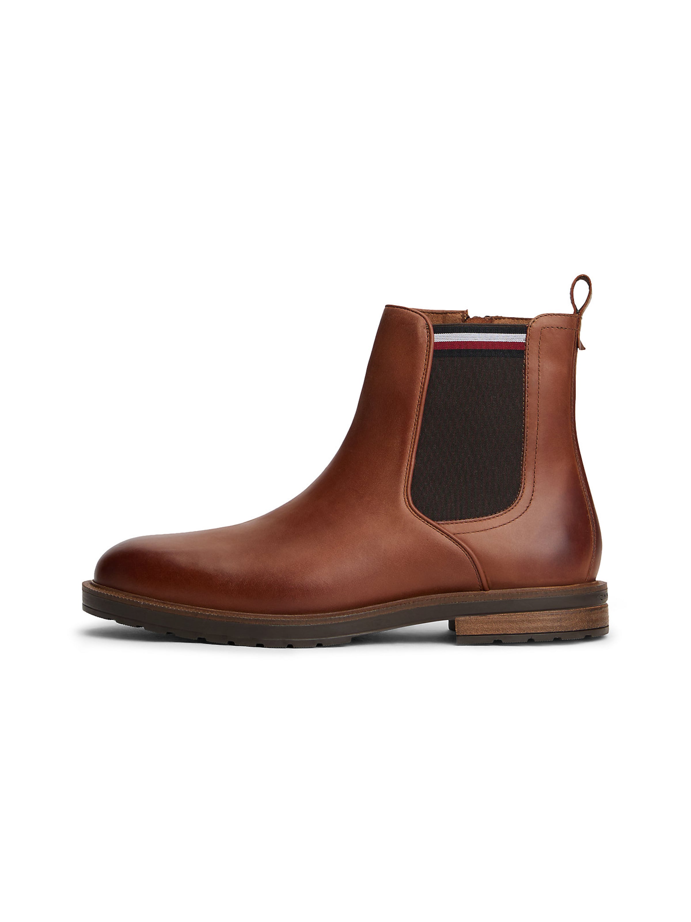 TOMMY HILFIGER Chelsea boots in Brown: front