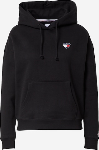 Tommy Jeans Sweatshirt in Black: front