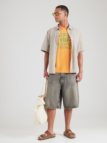 Superdry & Co Paita 'Vintage Prep' värissä oranssi
