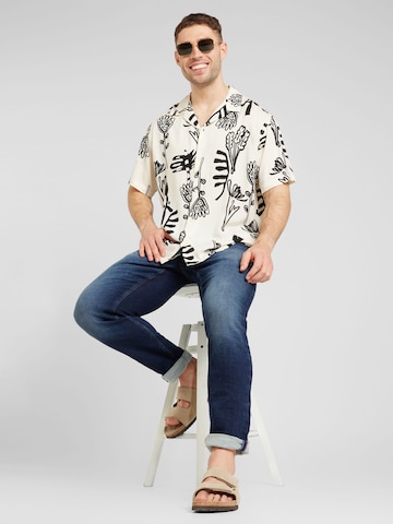 JACK & JONES - Regular Fit Camisa 'JEFF' em bege