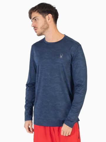 Spyder Functioneel shirt in Blauw: voorkant