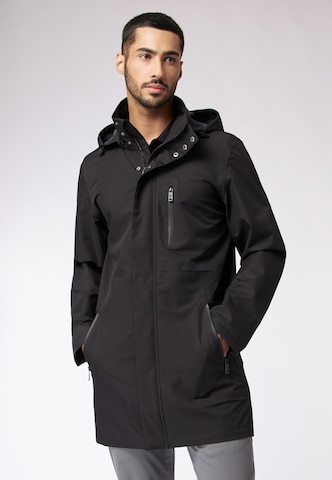 ROY ROBSON Between-Seasons Coat in Black: front