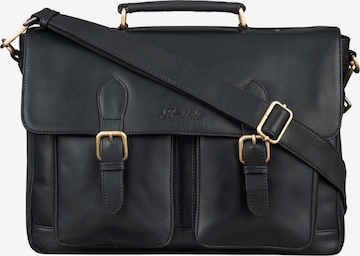 Benthill Aktenkoffer in Schwarz: Vorderseite