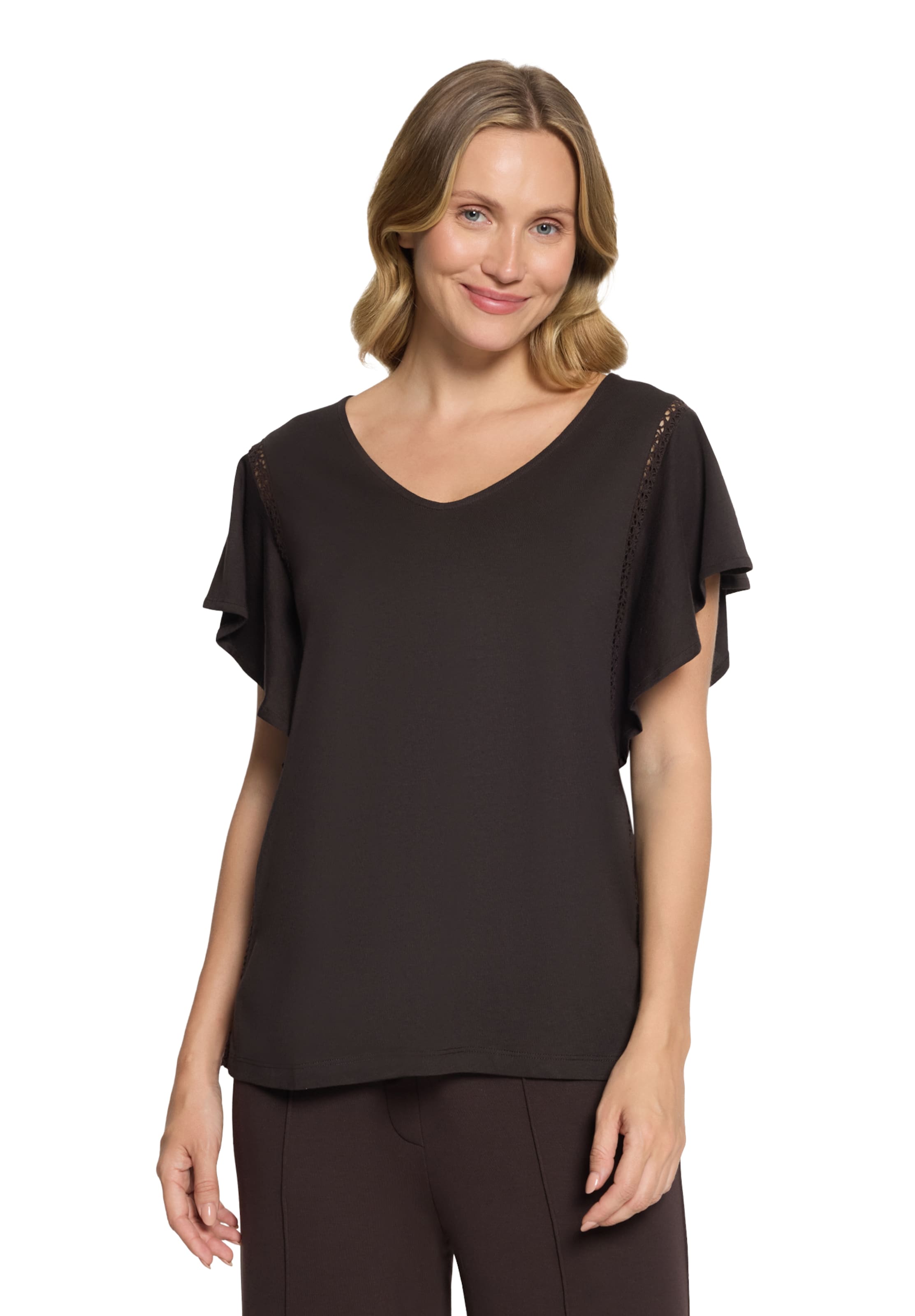 T-shirt Cartoon en marron : devant