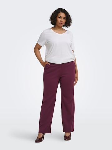 ONLY Carmakoma Loose fit Pants 'CARGOLDTRASH' in Red