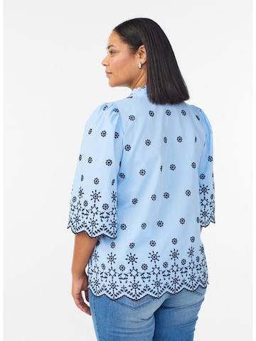 Zizzi Bluse 'Eviola' in Blau