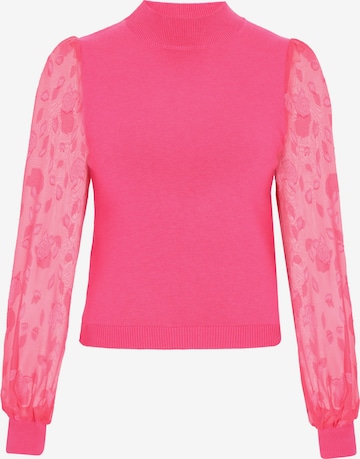 faina Pullover 'Festive' in Pink: Vorderseite