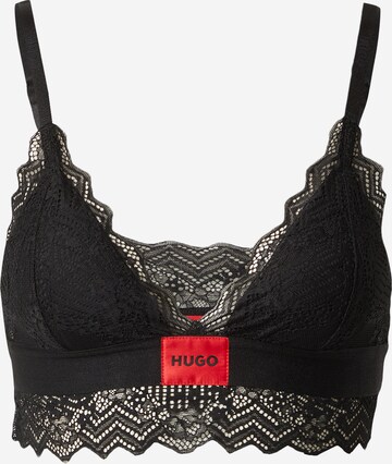 HUGO Triangle Bra in Black: front