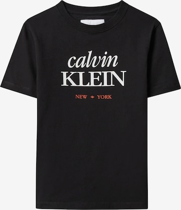 T-Shirt 'LOGO SS T-SHIRT' Calvin Klein Kids en noir : devant