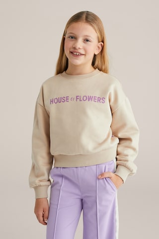 WE Fashion Sweatshirt in Beige: front