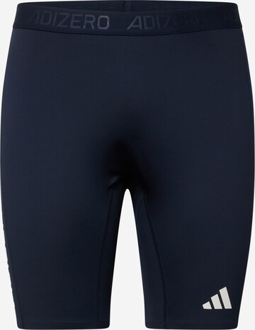 ADIDAS PERFORMANCE Skinny Workout Pants 'Adizero' in Dark Blue