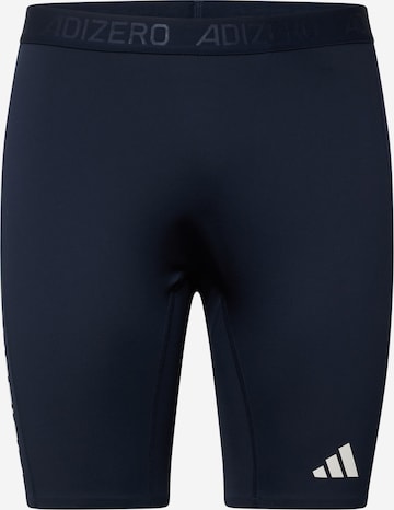 Skinny Pantaloni sport 'Adizero' de la ADIDAS PERFORMANCE pe albastru: față