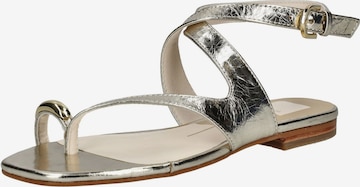 Tongs Dolce Vita en or : devant