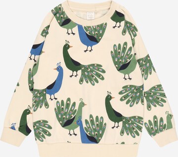 Lindex Sweatshirt 'Peacock' in Beige: predná strana