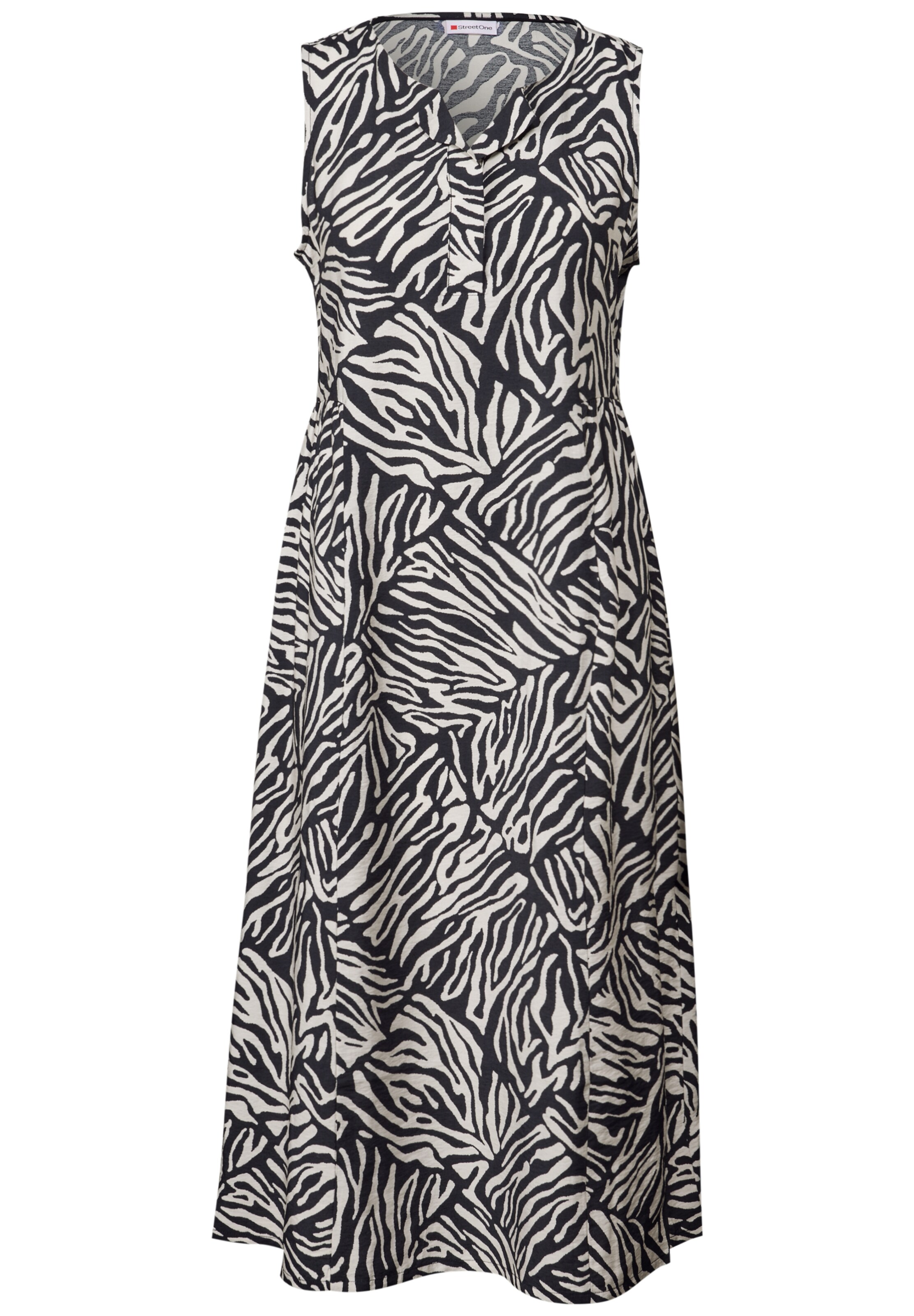 STREET ONE Sommerkleid in marine / weiß, Produktansicht