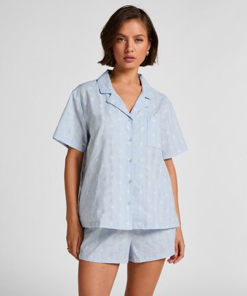 Hunkemöller Korte pyjama in Blauw