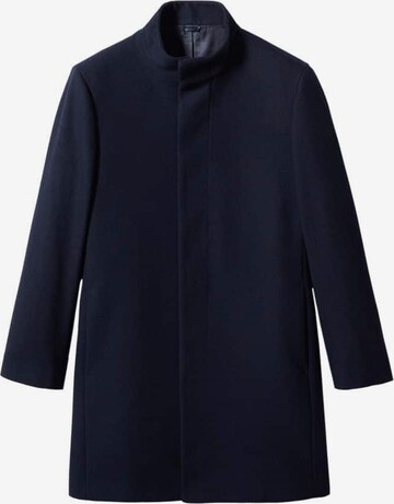 MANGO MAN Between-Seasons Coat 'Funnel' in Blue: front