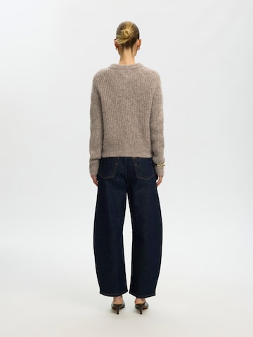 SELECTED Knit cardigan 'SLWGABRIELLA' in Grey