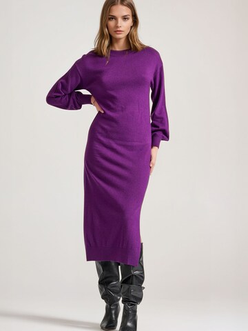 Funky Buddha Knit dress in Purple: front