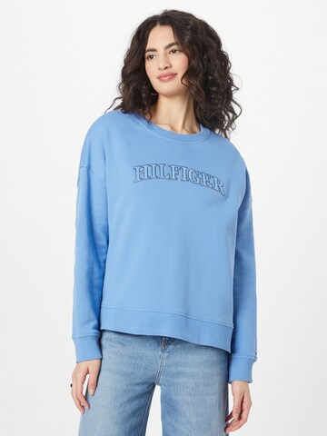 Sweat-shirt TOMMY HILFIGER en bleu : devant