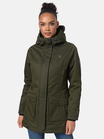 NAVAHOO Between-seasons parka 'Brinjaa' in Green: front